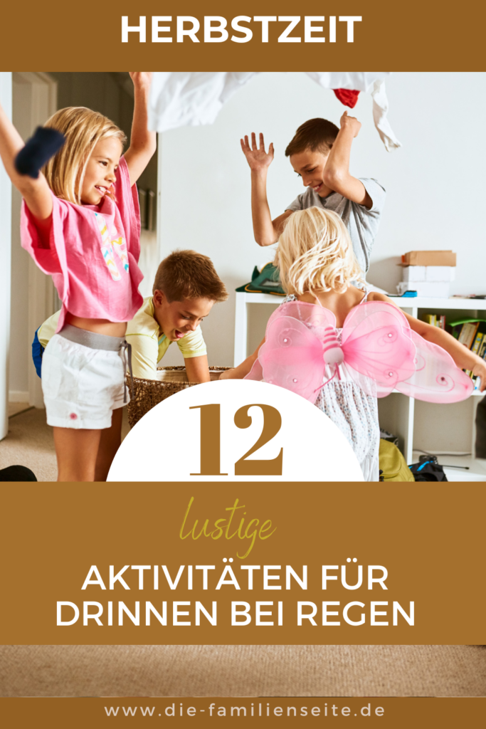 Herbstferien und es ist nur Regen in Sicht? Hier sind 12 Aktivitäten für Kinder und die ganze Familie, die man im Herbst auch bei schlechtem Wetter drinnen machen kann. Jetzt Tipps und Ideen für Indoor-Spiele holen.